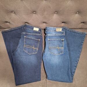 Lot of 2 Women's Bootcut Jeans: Denizen Levi's - Size 4 (small) W27 L30, Blue